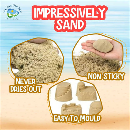 Magic Sand [Kinetic Sand] - 1 Kg with Wooden Tools