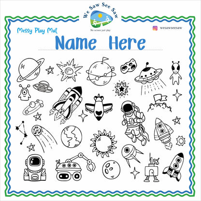 Space Play Mat - Personalised with Child's name