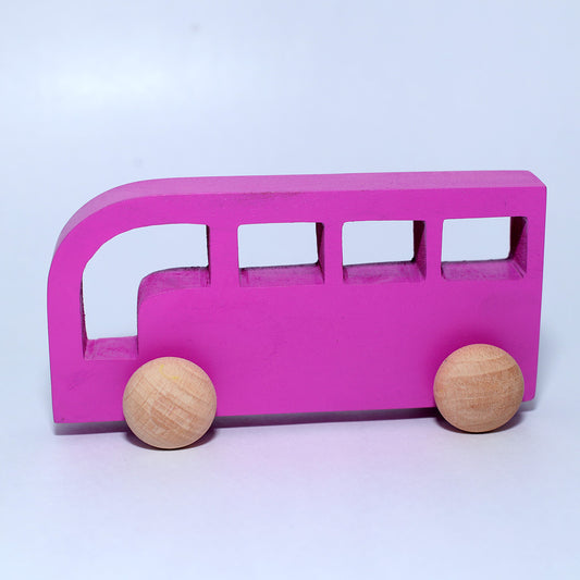 wooden bus toy car with wood
